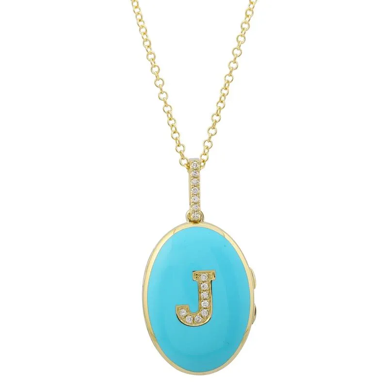 Letterman Locket Necklace