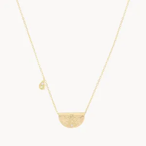 Lotus Birthstone Necklace - August Peridot