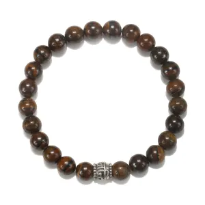 Men's Protection and Peace Tiger Iron Gemstone Bracelet