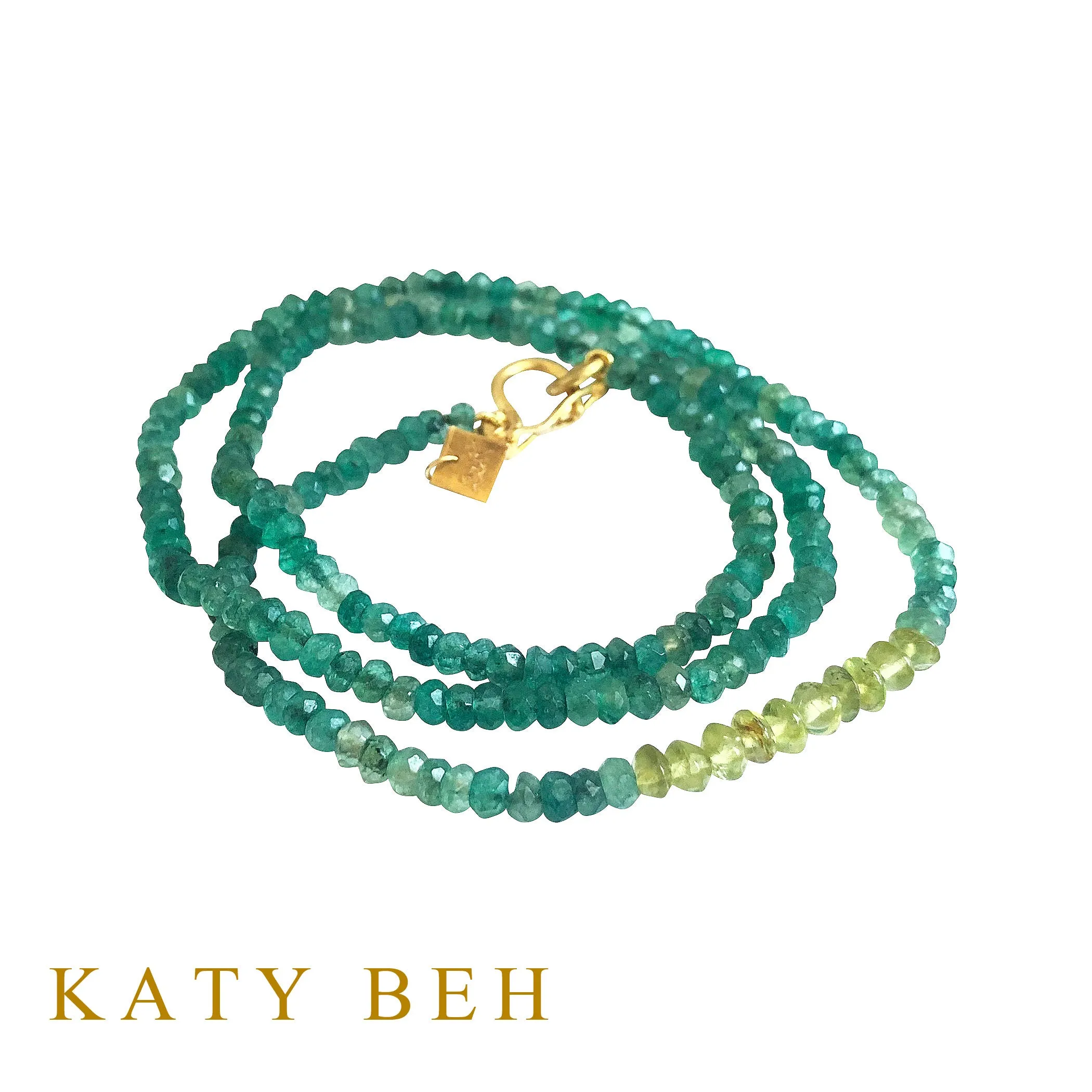 Mercedes Emerald Onyx and Peridot Necklace