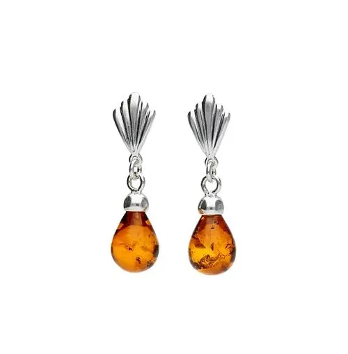 MILENA Baltic Amber Elegant Drop Earrings