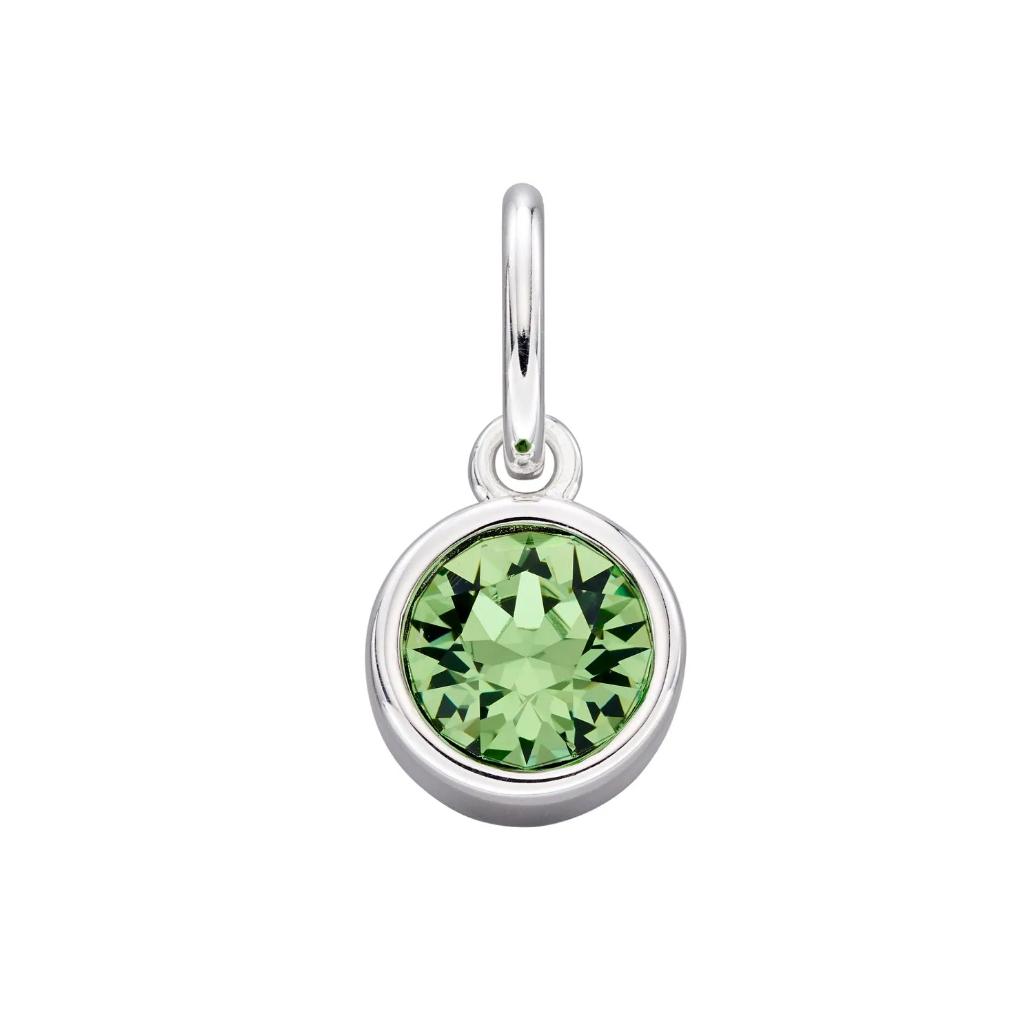 MILENA Necklace August Birthstone Peridot SWAROVSKI with engravable disc
