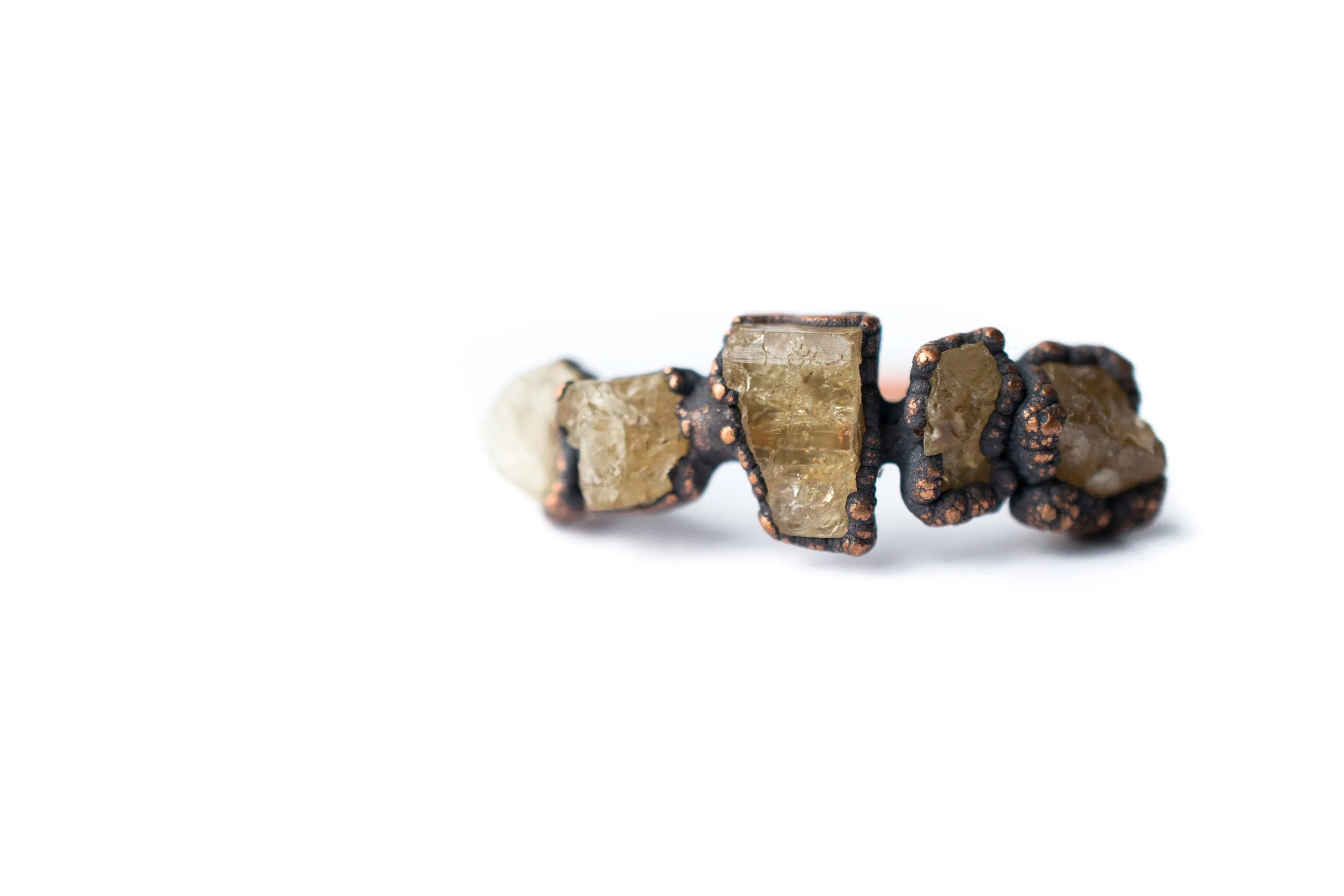 Multi Stone Ring | Raw topaz ring