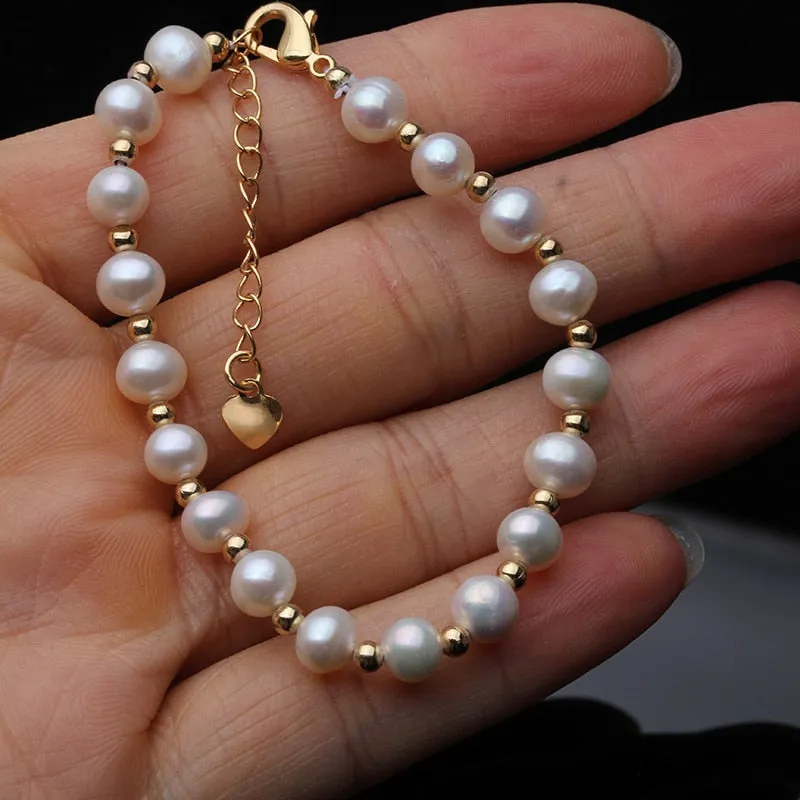 Natural Freshwater Black Pearl Bracelets