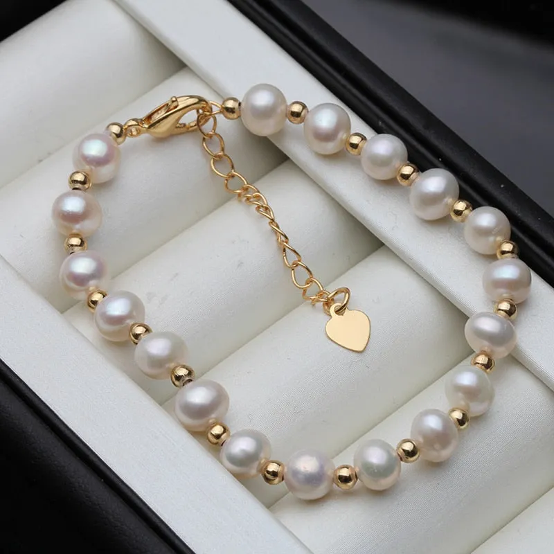 Natural Freshwater Black Pearl Bracelets
