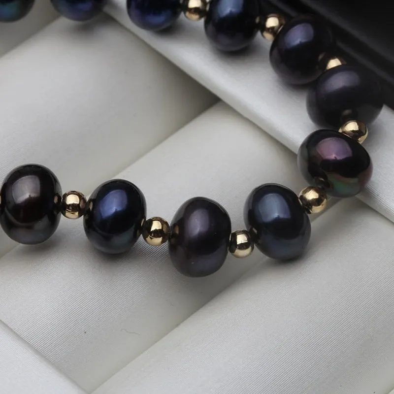 Natural Freshwater Black Pearl Bracelets