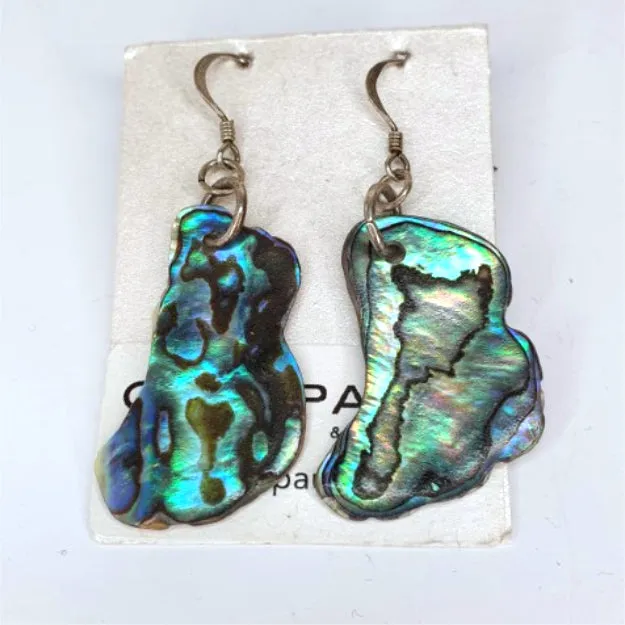 Natural shaped Paua Shell  Earrings - by Mhairi Sim - Girl Paua