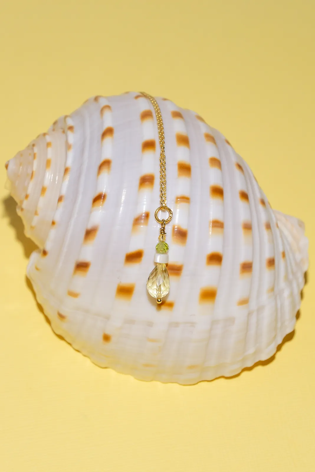 Necklace Precious Droplet Lemon Quartz