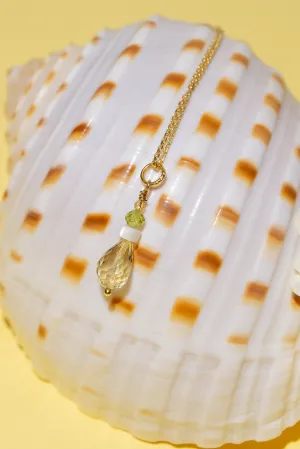 Necklace Precious Droplet Lemon Quartz