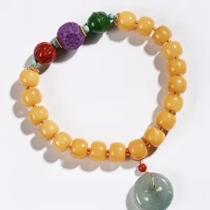 Old Amber Purple Mica Jasper Bracelet