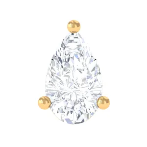 Pear Shape Moissanite Solitaire Conch Earring