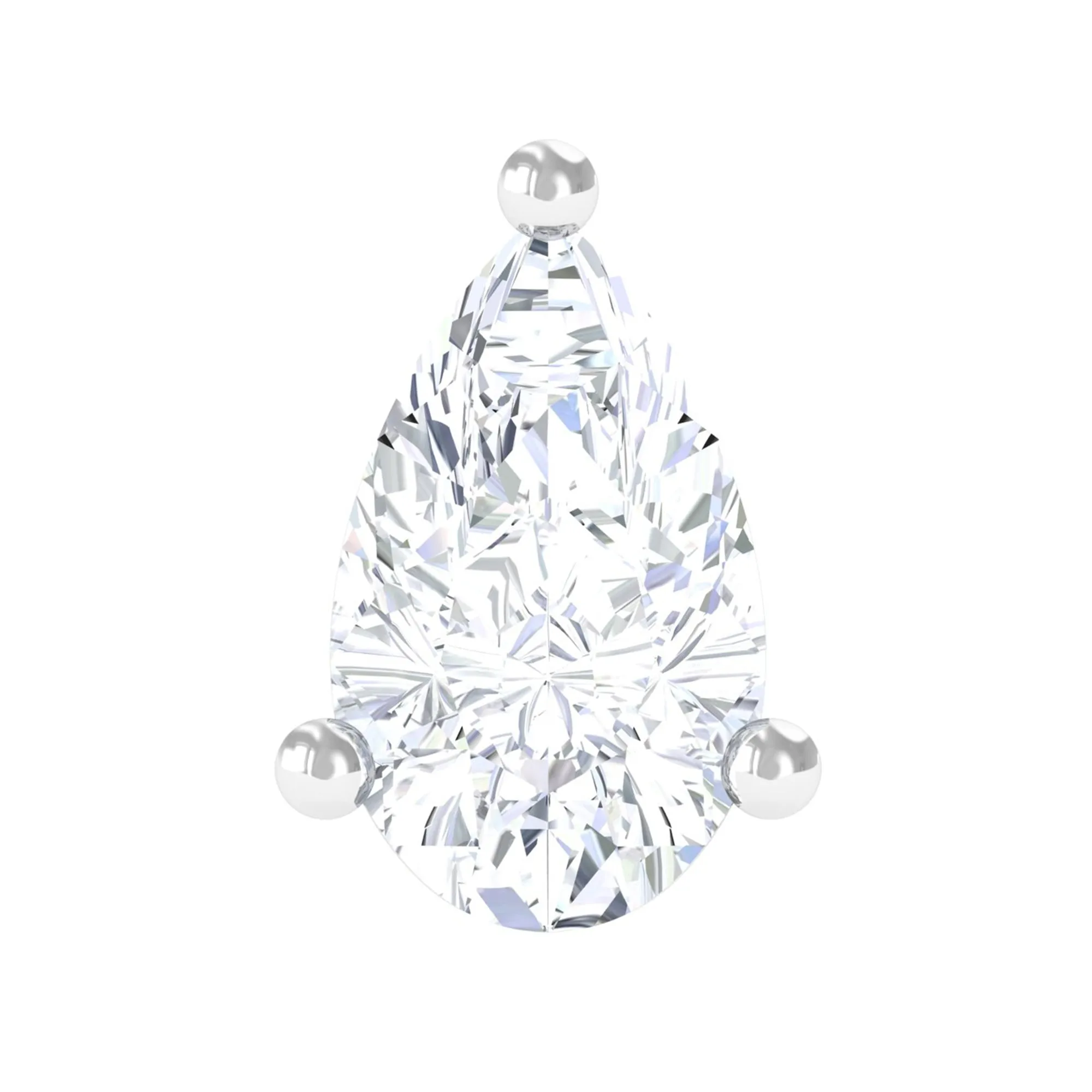 Pear Shape Moissanite Solitaire Conch Earring