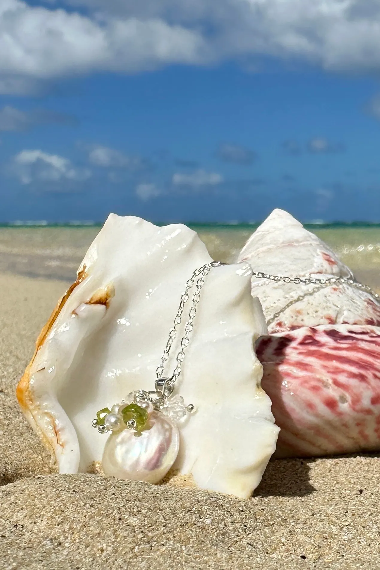 Pendant Pearl Cay Ocean Spray Green