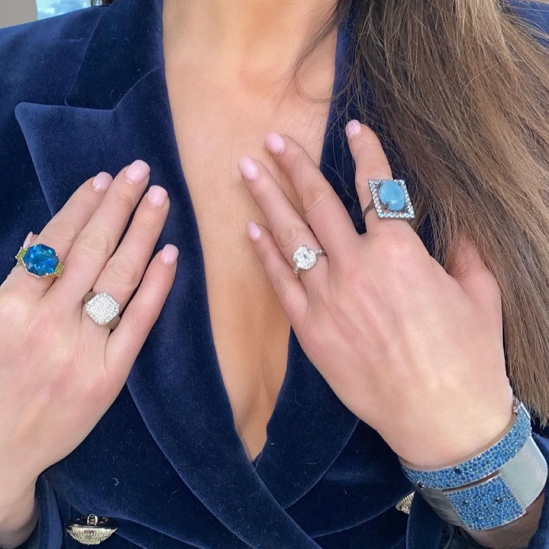 Poison Ring Petite Full Pavé Yellow Gold