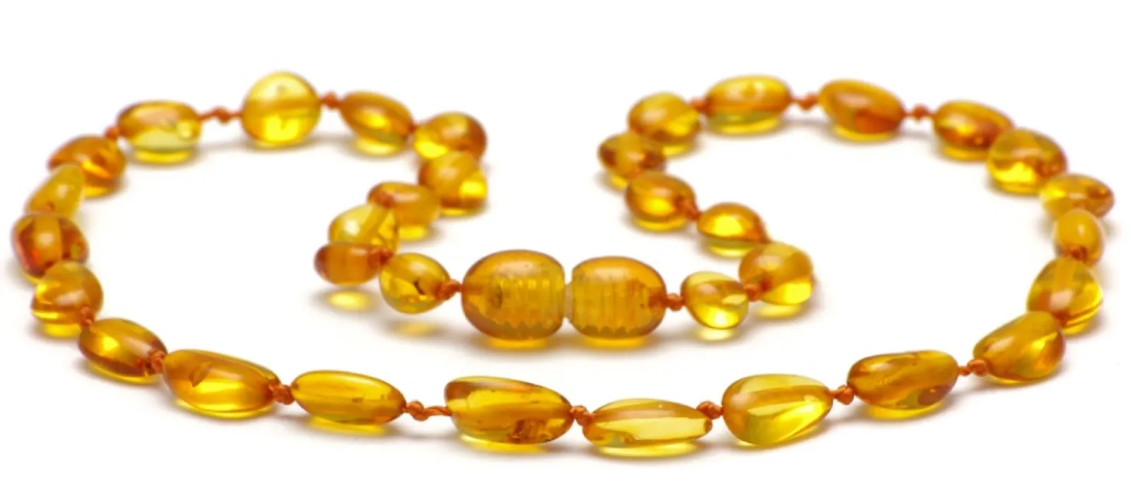 PREMIUM POLISHED BALTIC AMBER NECKLACE & BRACELET FOR CHILDREN / HONEY COLOUR / EXTRA SAFE & AUTHENTIC