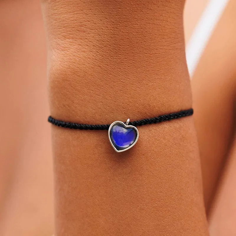 Pura Vida Heart Mood Charm Bracelet
