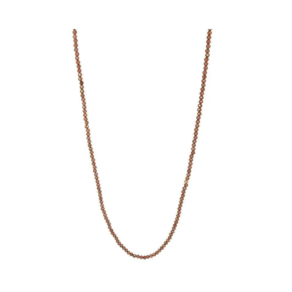 Reserved - Red Garnet 9ct Yellow Gold Beaded Choker Necklace