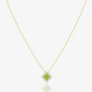 Roda Necklace in Diamond and Peridot