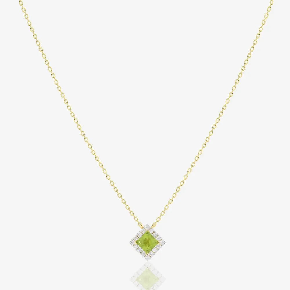 Roda Necklace in Diamond and Peridot