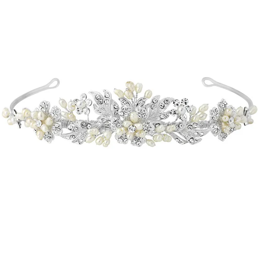 SassB Bethany Crystal and Pearl Tiara