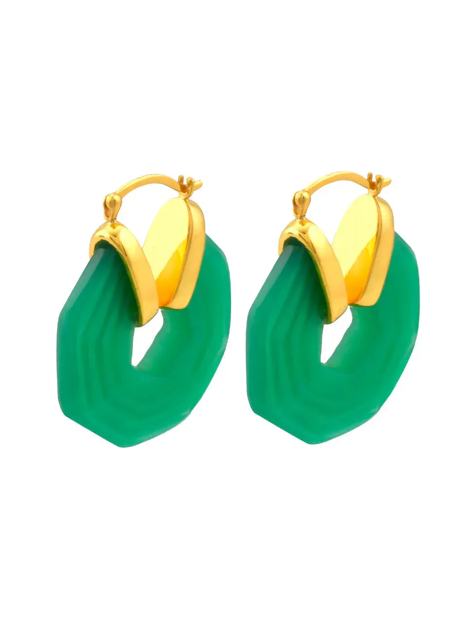 SHYLA - Sphinx Earrings - Emerald