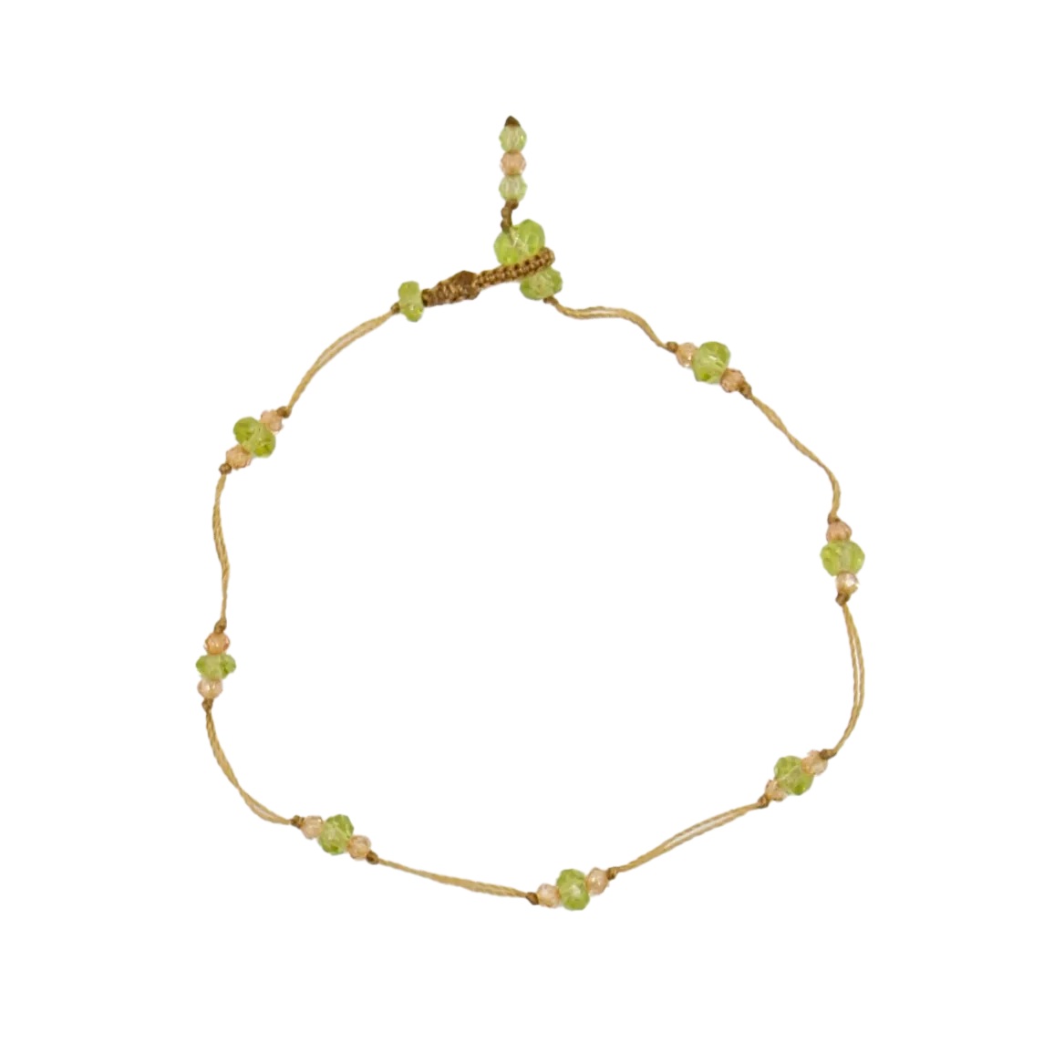 T. Bee Bracelet duo Peridot with champagne quartz