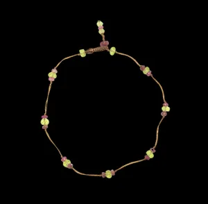 T. Bee Bracelet duo Peridot with Pink Tourmaline