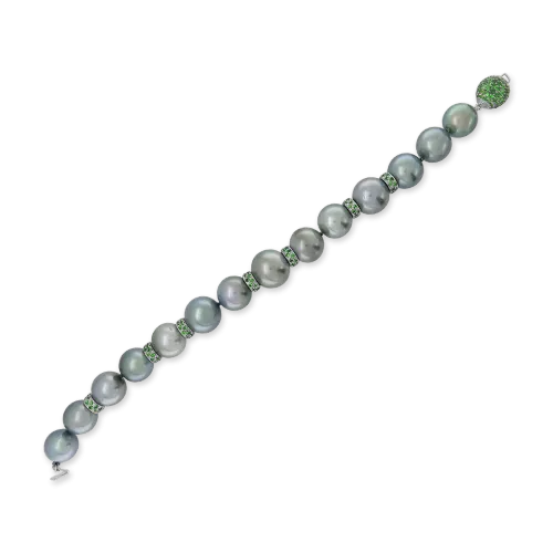 Tahitian Pearl & Tsavorite Bracelet