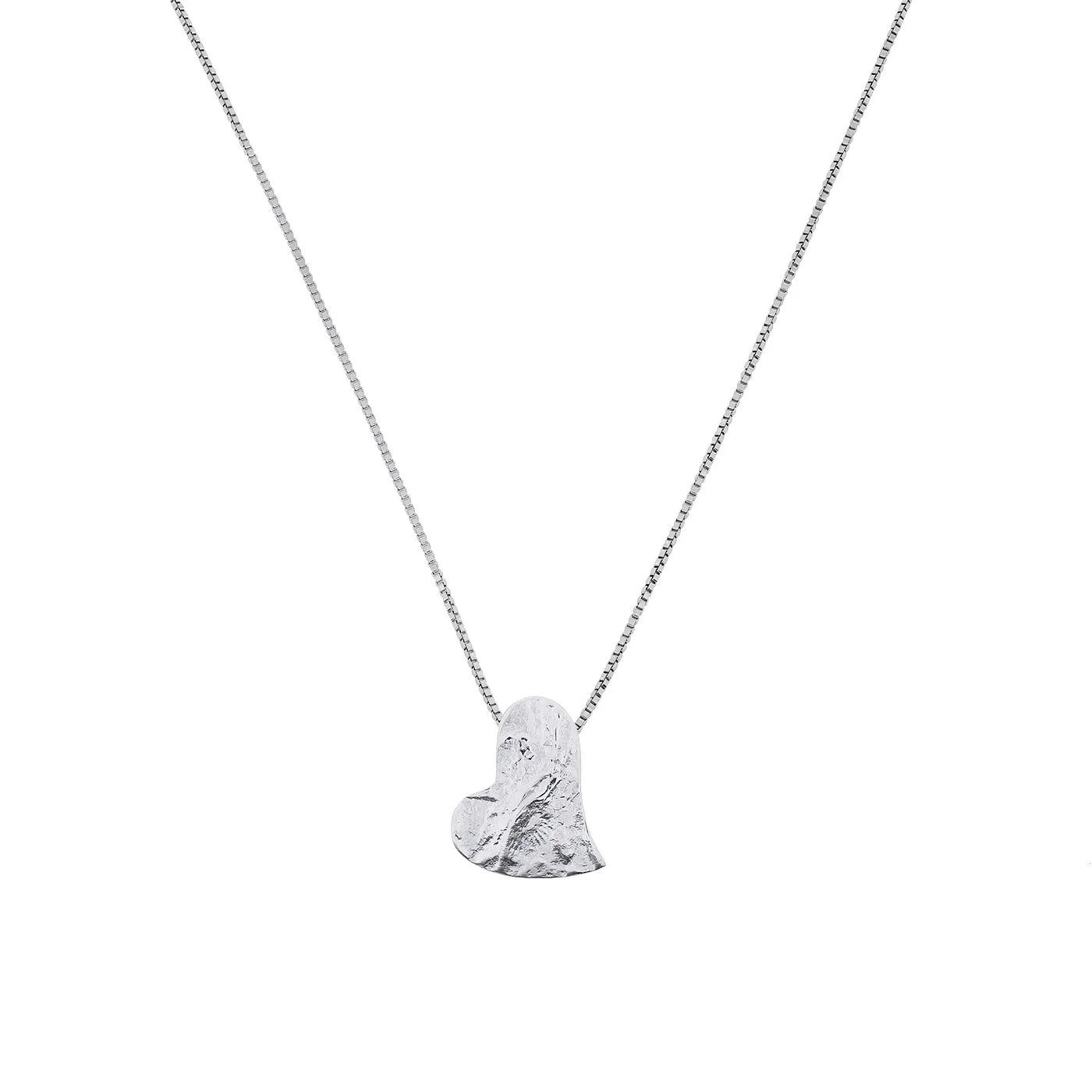Textured Two-Part Heart Pendant