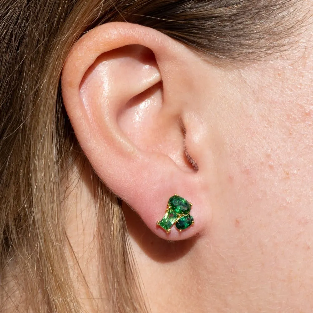 The Legacy - Emerald Cluster Studs