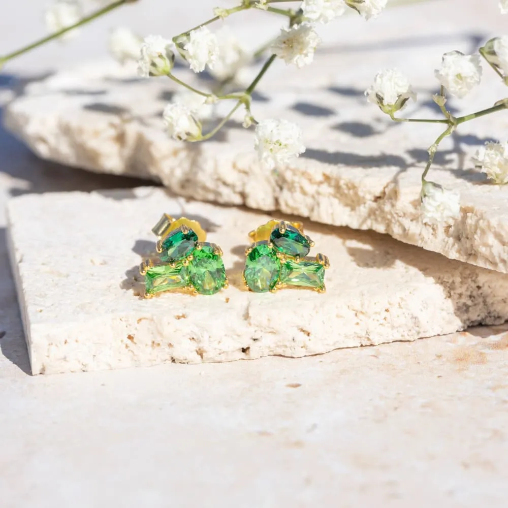 The Legacy - Emerald Cluster Studs