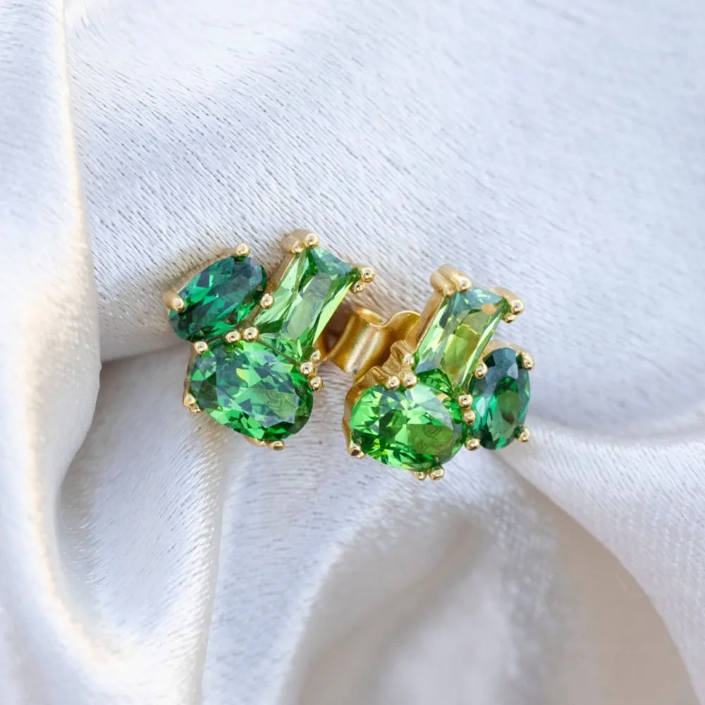 The Legacy - Emerald Cluster Studs