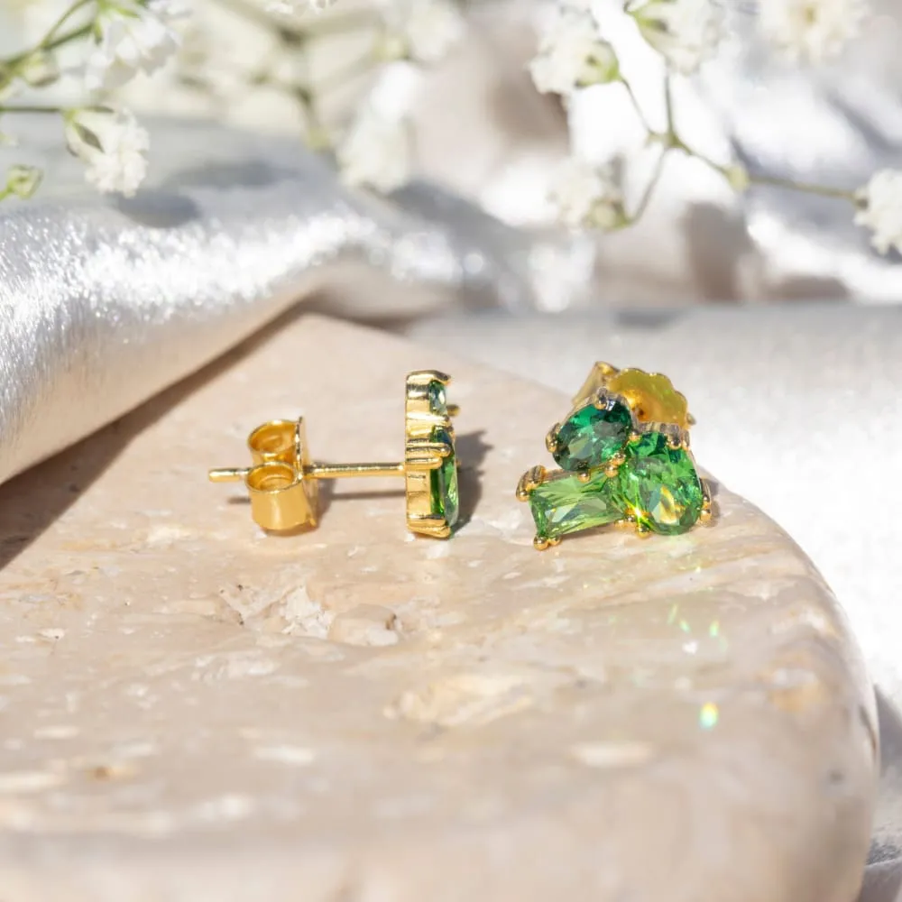 The Legacy - Emerald Cluster Studs
