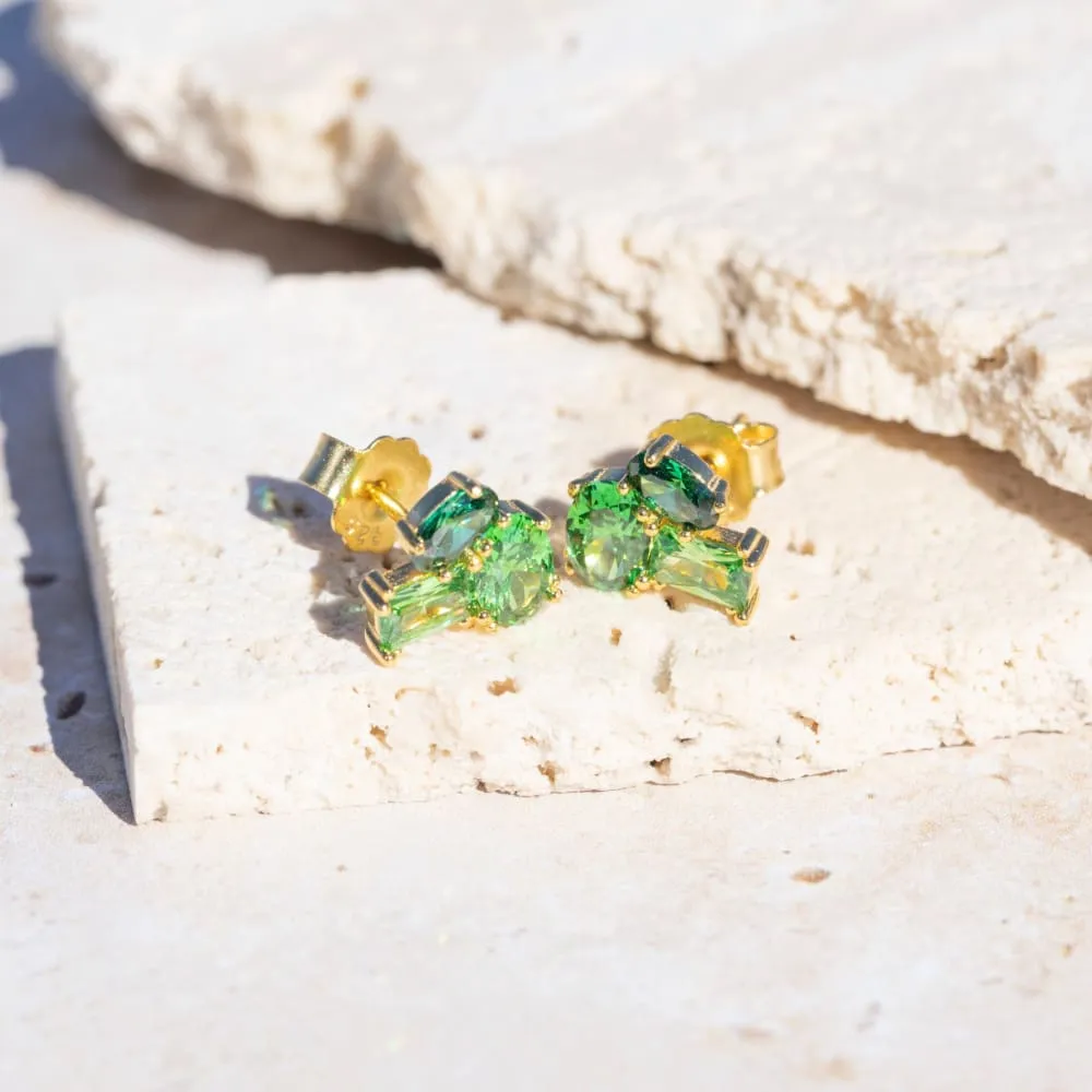 The Legacy - Emerald Cluster Studs