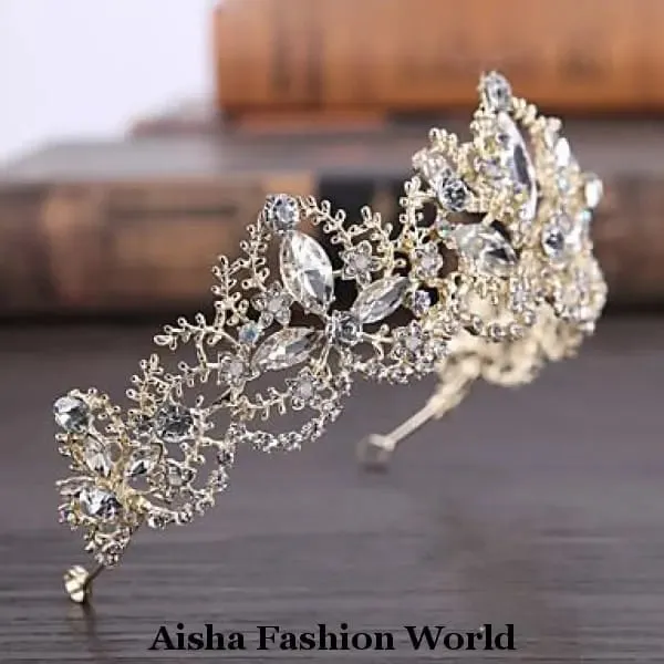 Wedding Rhinestone Alloy Tiaras with Floral